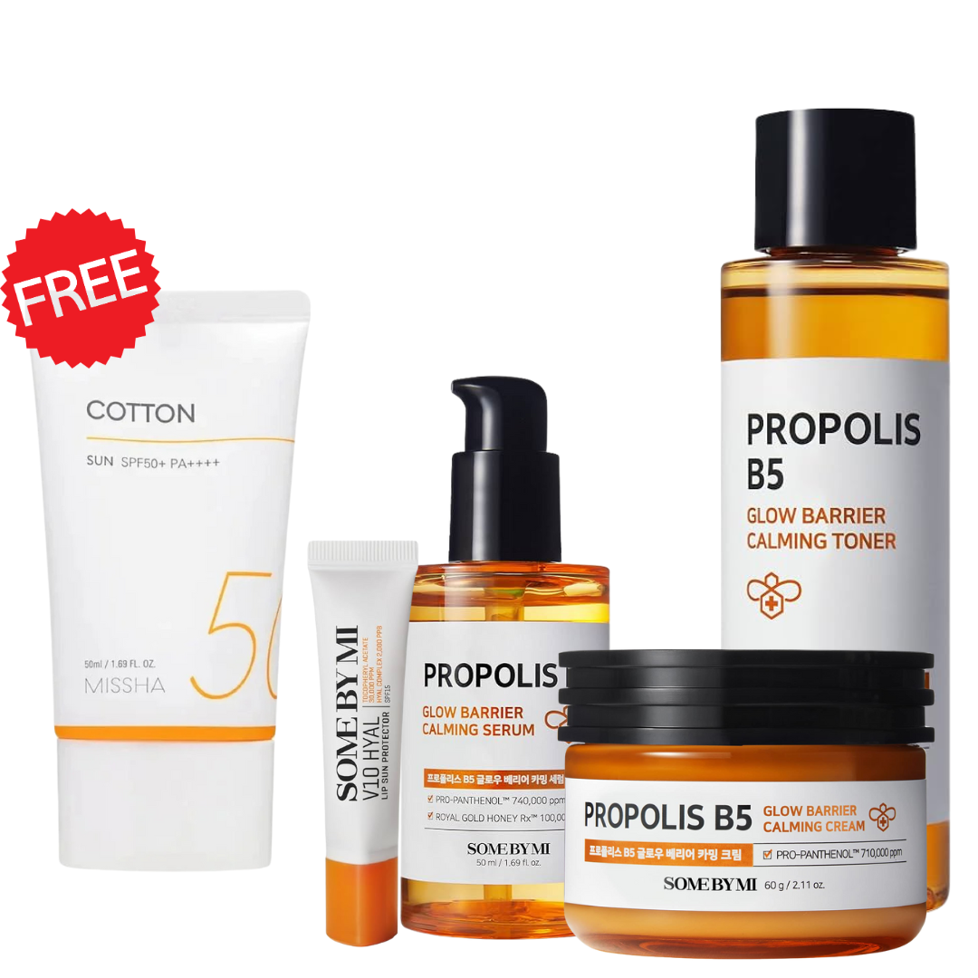 [SOME BY MI] Propolis B5 Glow Barrier Calming Set + Lip Sun Protector (FREE SUNSCREEN)