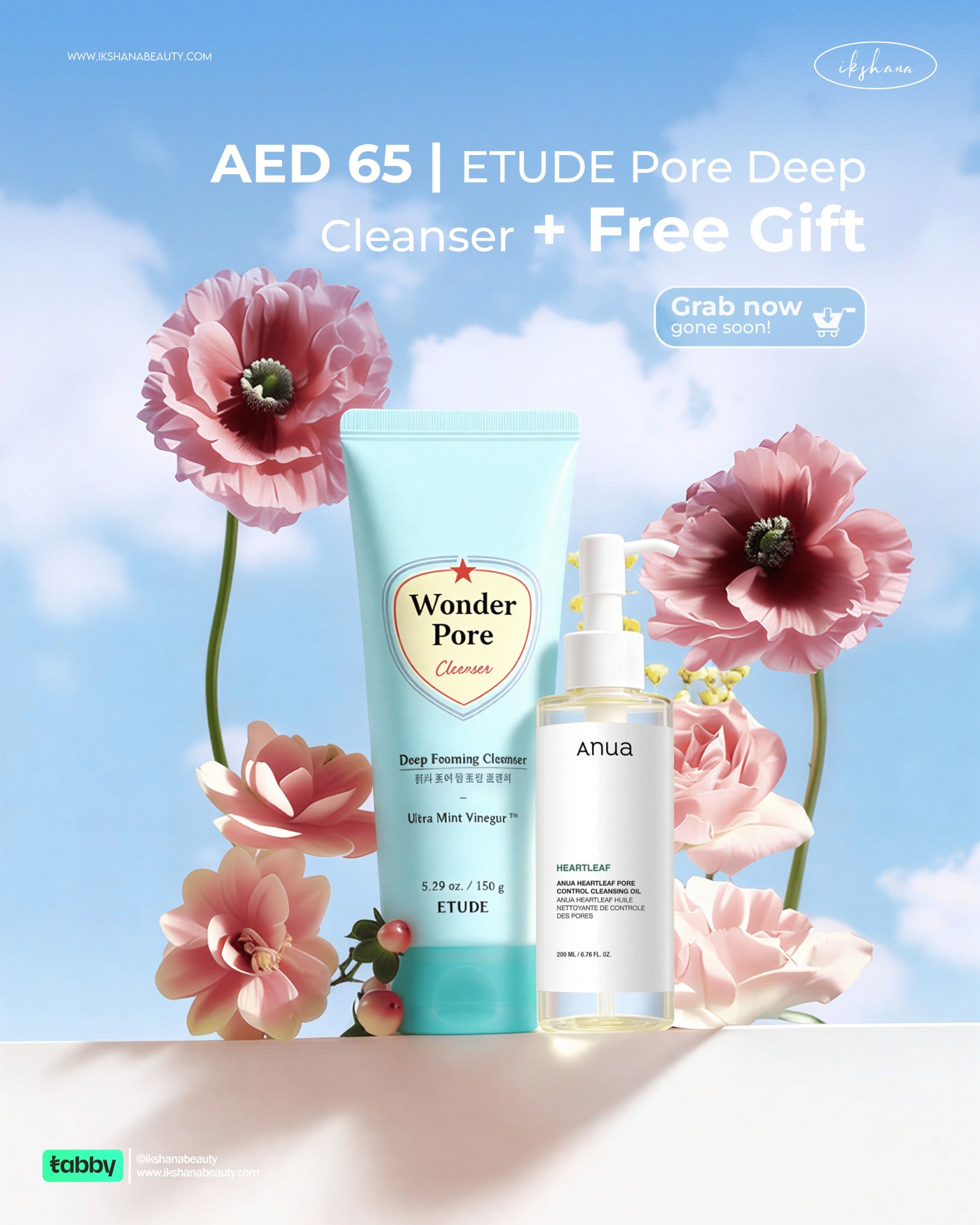 [ETUDE] Wonder Pore Cleanser 150g + FREE [ANUA] Heartleaf Pore Control Cleansing Oil 200ml