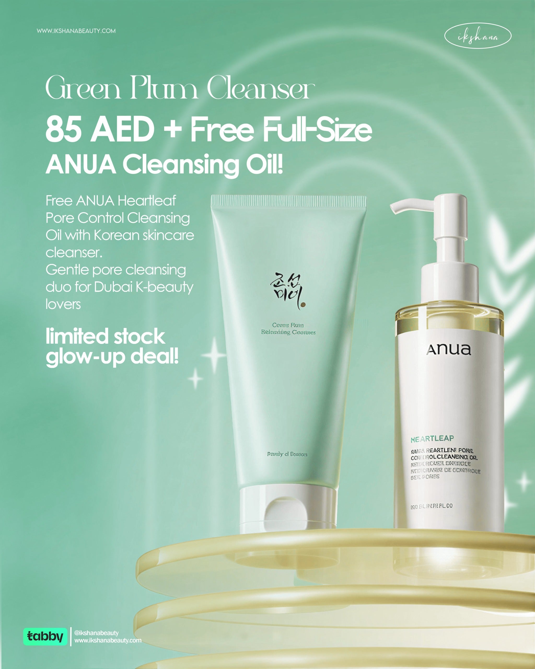 [BEAUTY OF JOSEON] Green Plum Refreshing Cleanser 100ml + FREE [ANUA] Heartleaf Pore Control Cleansing Oil 200ml